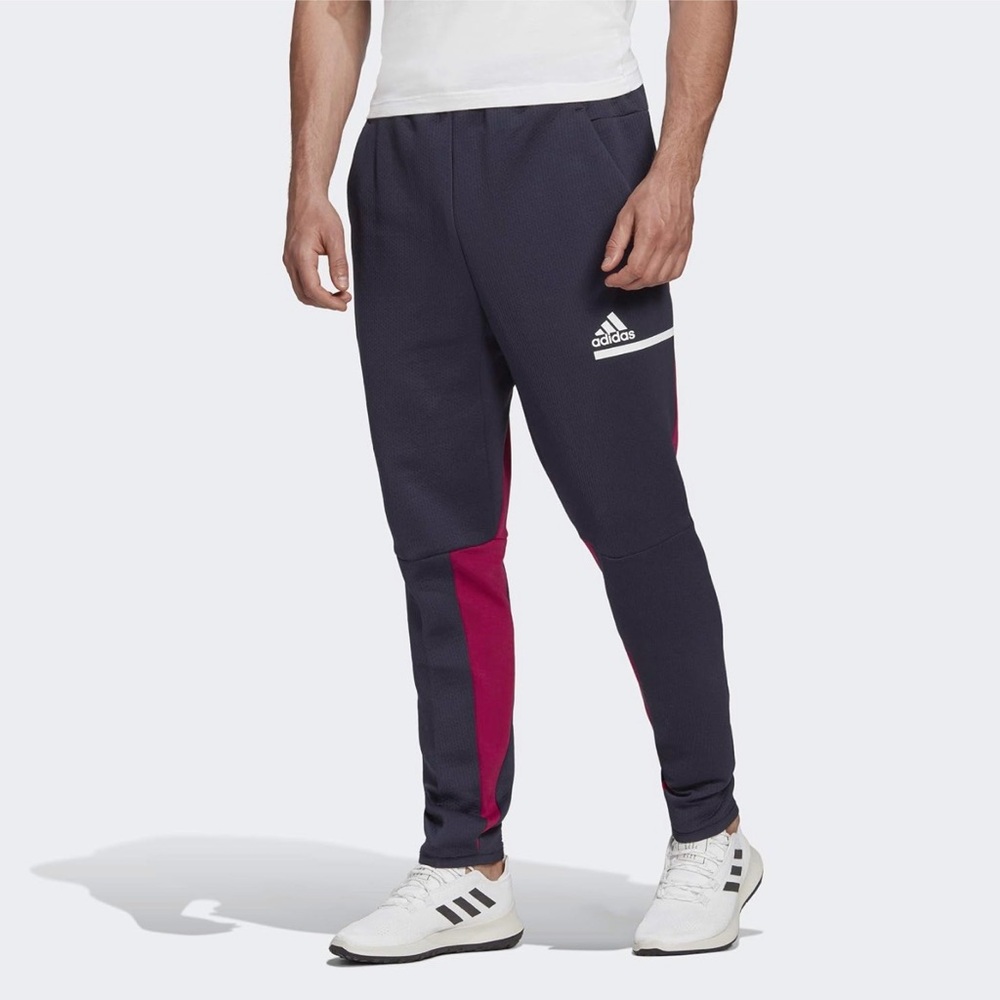 Adidas Z.N.E. Athletic Sportswear Track Pant Legend Ink Power Berry Men’s Medium